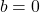 b=0