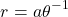 r=a\theta^{-1}