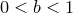 0<b<1