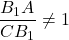 \displaystyle \frac{B_1A}{CB_1}\ne 1