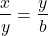 \displaystyle \frac{x}{y}=\frac{y}{b}
