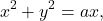 x^2+y^2=ax,