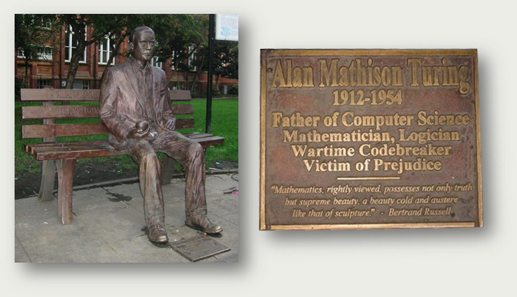 Памятник Алану Тьюрингу. Алан Матисон Тьюринг 1912 &ndash; 1954