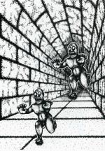 Иллюзия Роджера Шепарда. На рисунке убегающий монстр кажется значительно меньше догоняющего
