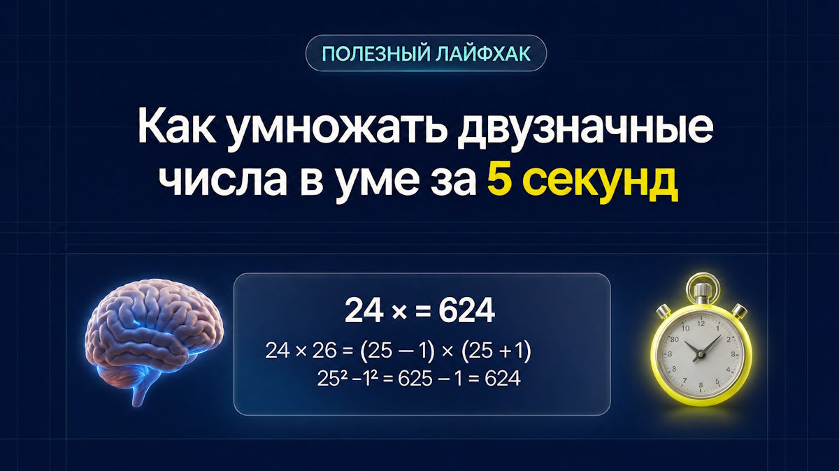 Как умножать двузначные числа в уме за 5 секунд